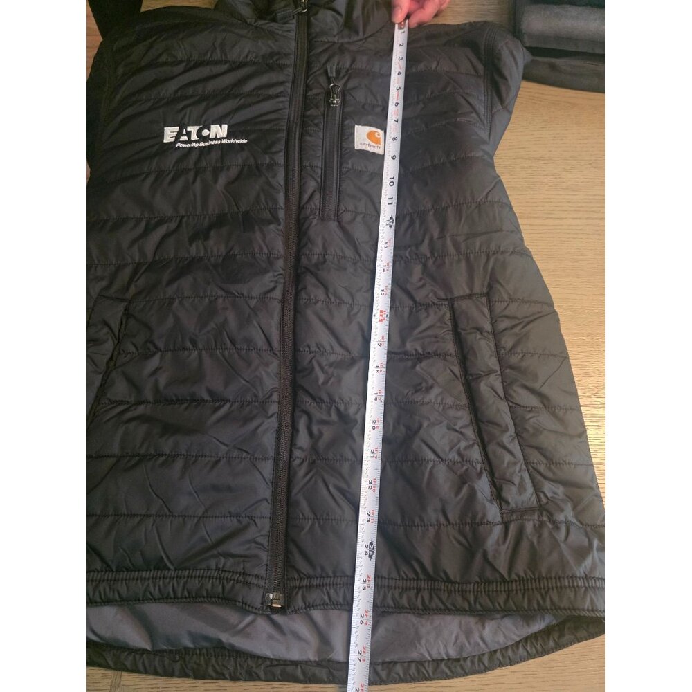 Carhartt Gilliam Rain Defender Men's Black Puffer M Company Logo Great Condition - Picture 9 of 12